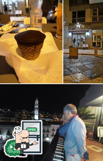 La extérieur et dessert du restaurant