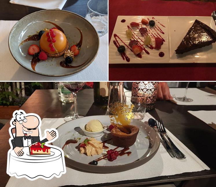 Vieux-Lausanne Restaurant & Giraf Bar bietet eine Auswahl von Desserts 