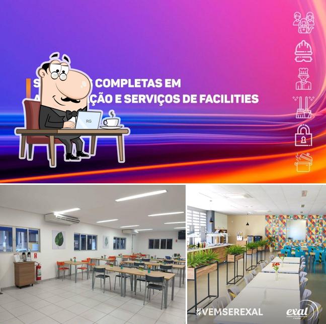 Confira a imagem mostrando interior e exterior no Exal - Alimentação E Facilities