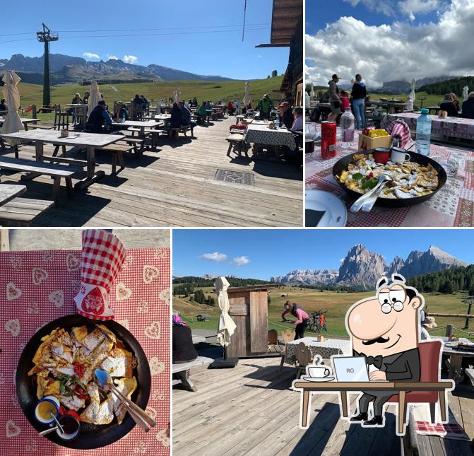 Siediti a un tavolo di Malga Sanon