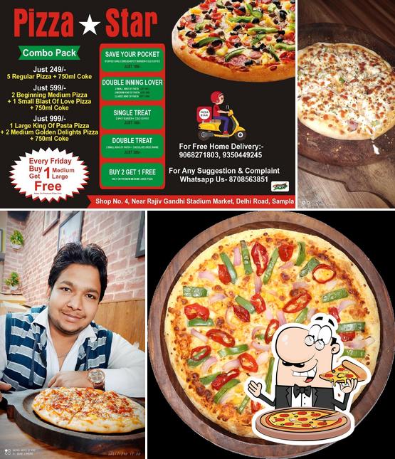 Get pizza at Pizza Star Sampla