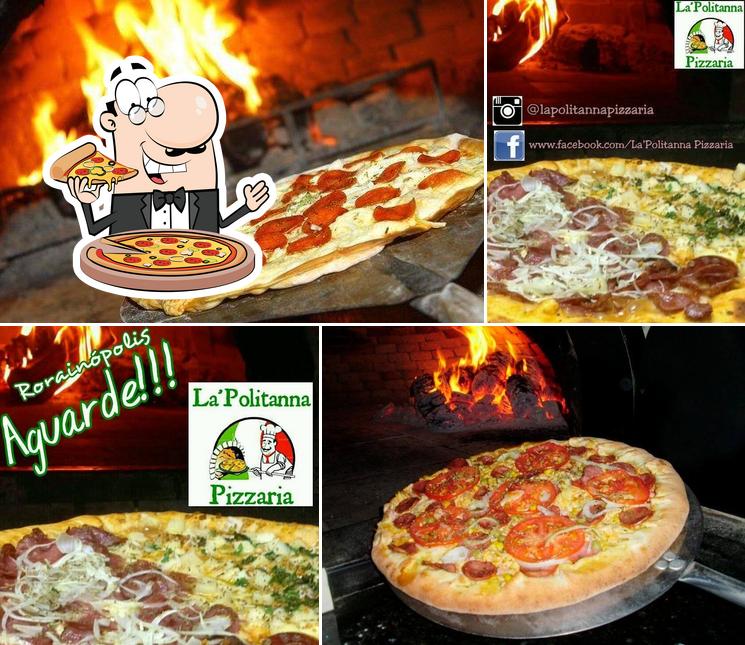 Escolha pizza no La'Politanna Pizzaria