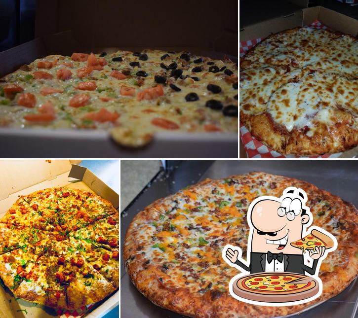 Pick various types of pizza