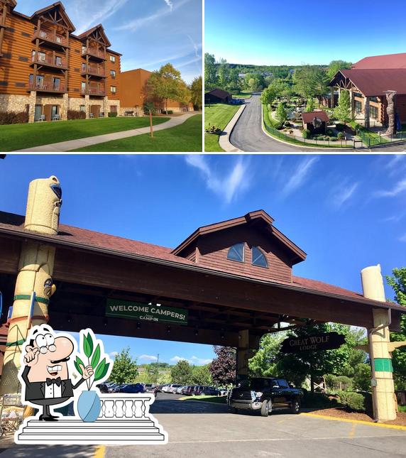The exterior of Great Wolf Lodge Water Park Traverse City
