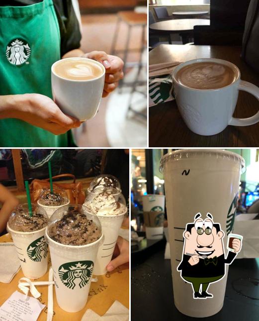 Enjoy a drink at Starbucks