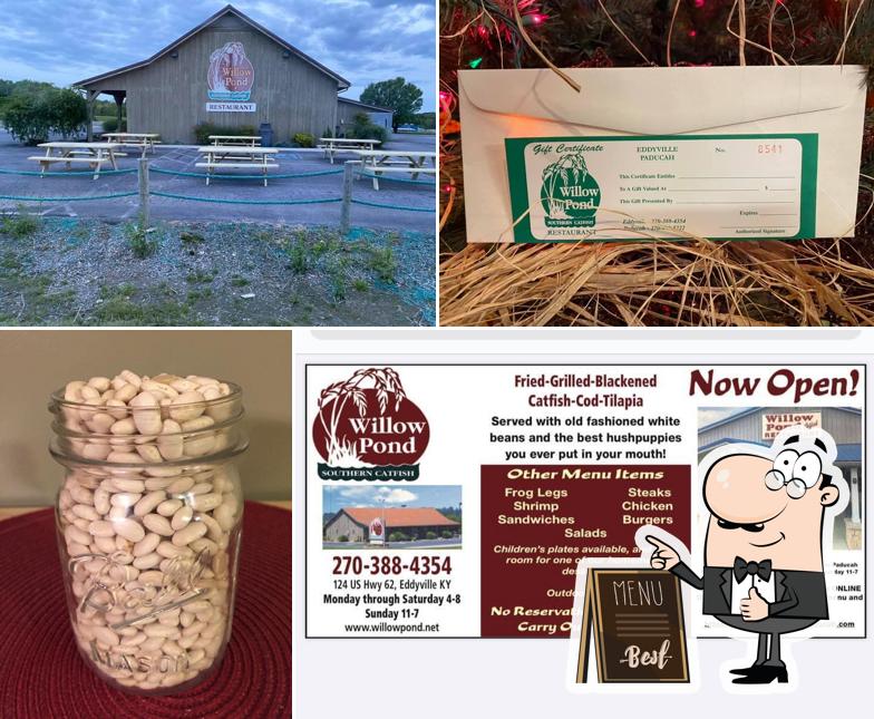 Willow Pond Catfish Restaurant in Eddyville Restaurant menu and reviews