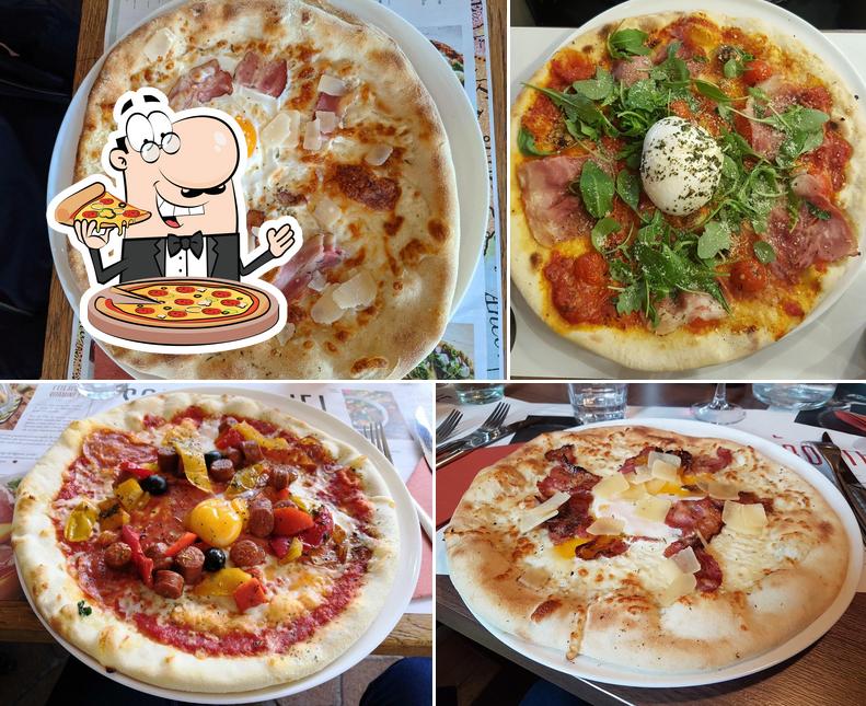 Choisissez des pizzas à Del Arte