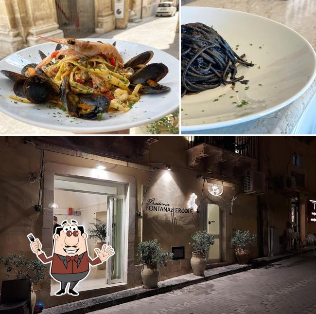 Cibo al Trattoria ''Fontana d'Ercole''