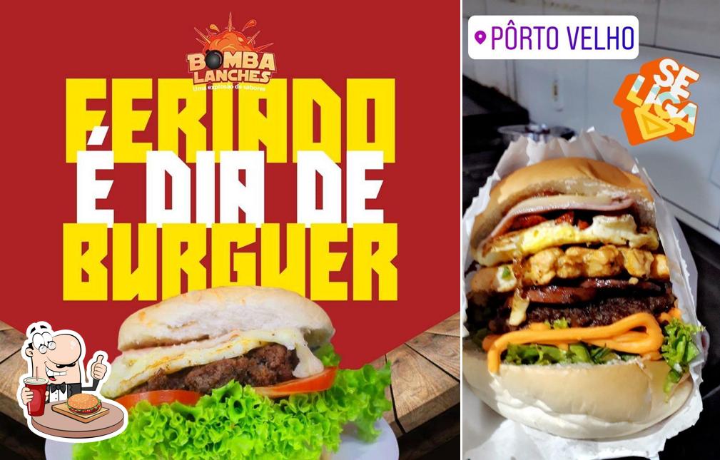 Os hambúrgueres do Bomba Lanches irão satisfazer uma variedade de gostos