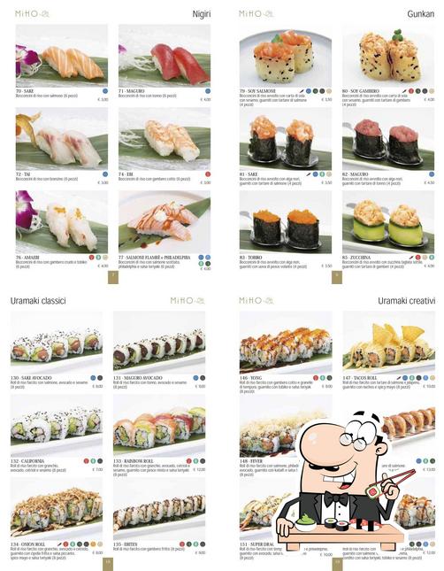 Ordina le diverse opzioni di sushi