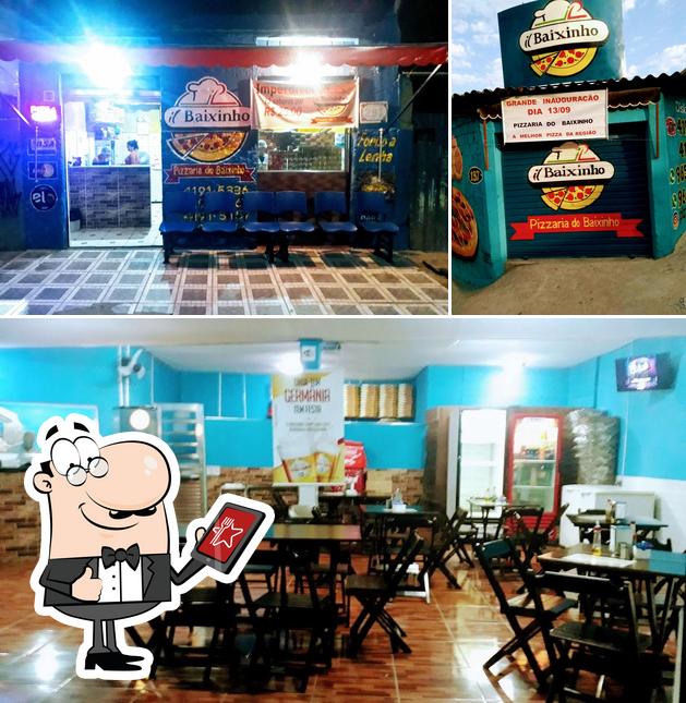 Confira a foto apresentando exterior e interior no Pizzaria do Baixinho