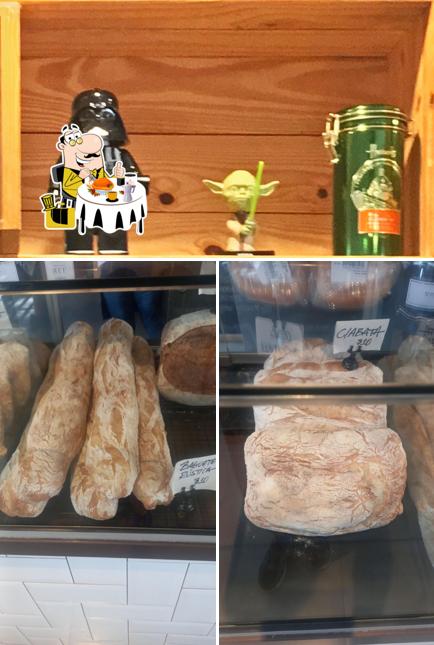 Confira a imagem mostrando comida e cerveja no Dylan Cafe & Bakery