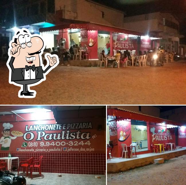O interior do Lanchonete e pizzaria o paulista