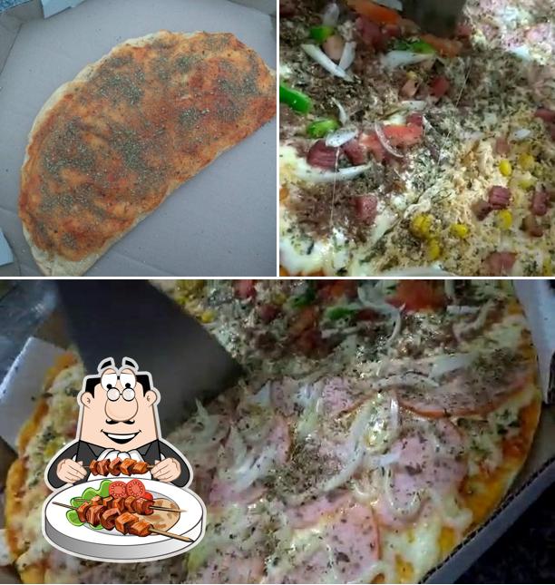 Comida em Pizza e calzone daa casa