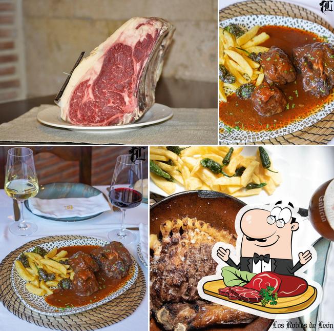 En Restaurante Los Robles de León se sirven recetas con carne 