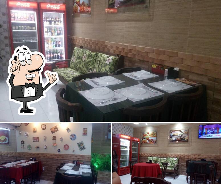 O interior do Point pizzaria