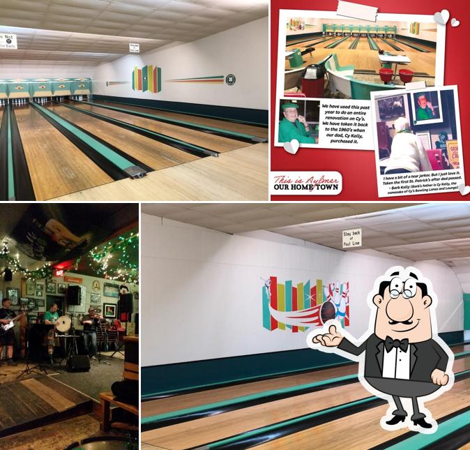 L'intérieur de Cy's Bowling Lanes & Lounge