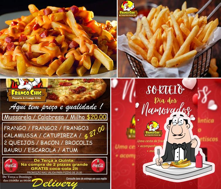 Peça batatas fritas no Frango Chic frango frito e porçôes