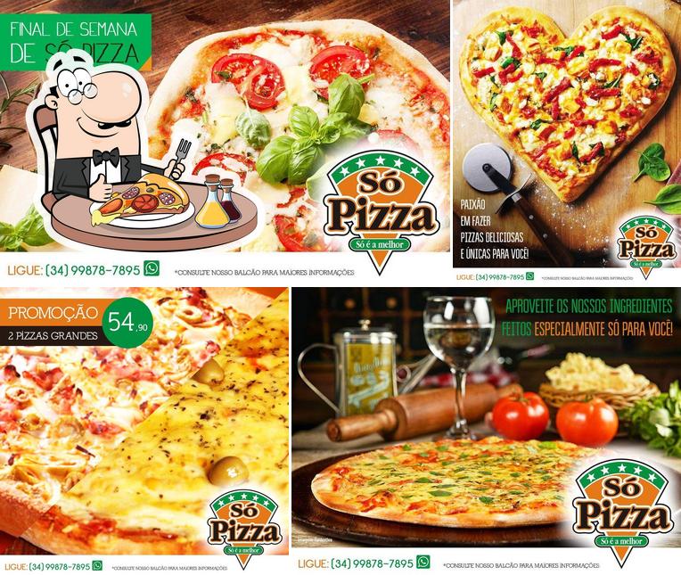 Consiga pizza no Pizzaria Só Pizza