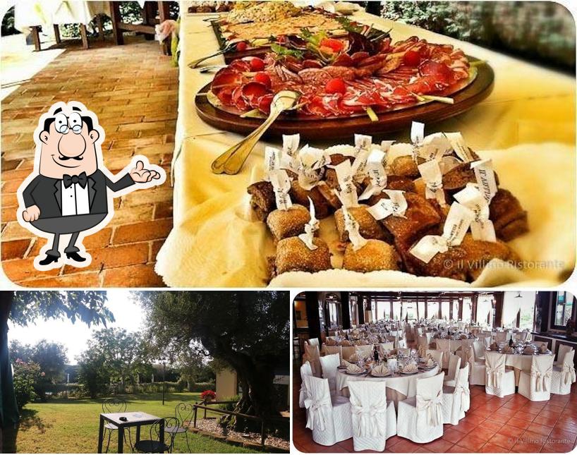 La immagine di interni e cibo da Il Villino Ristorante