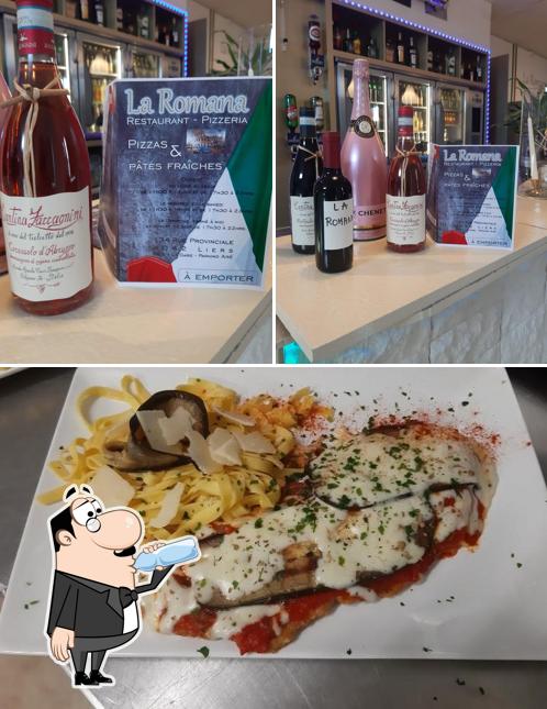 В La ROMANA restaurant pizzeria & pâtes fraîches есть напитки, еда и многое другое