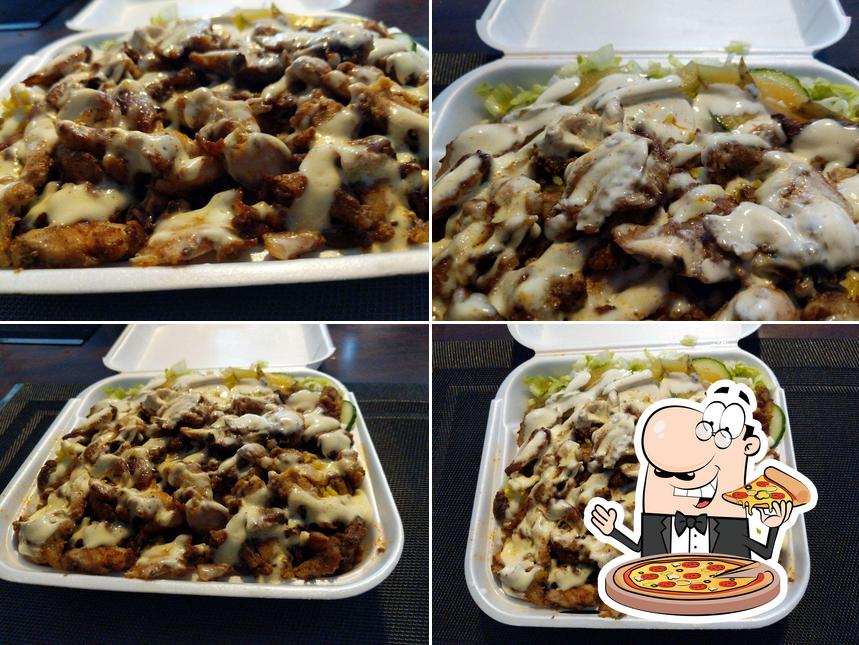 Try out pizza at Shawarma Falafel & Bakery