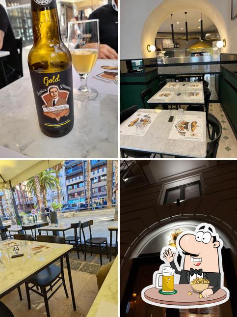 Puoi goderti un rinfrescante bicchiere di birra chiara o scura