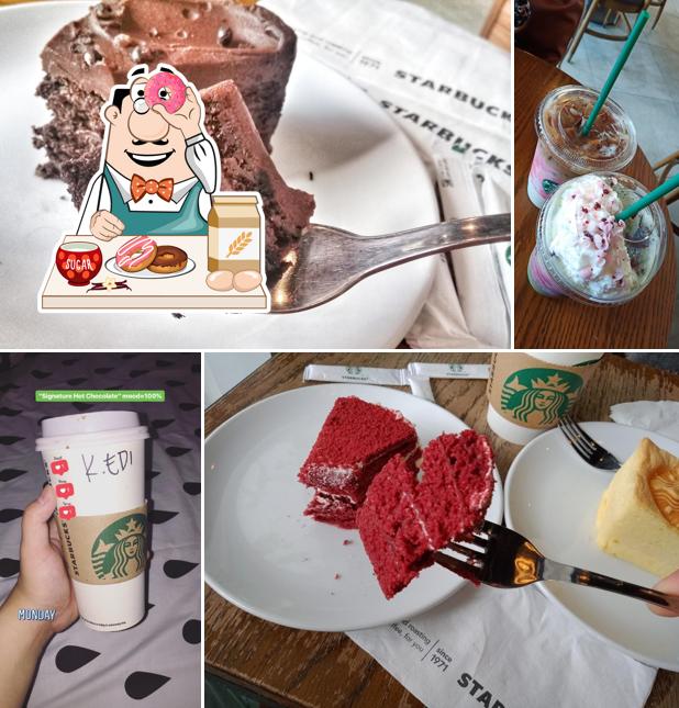 Starbucks serves a range of sweet dishes