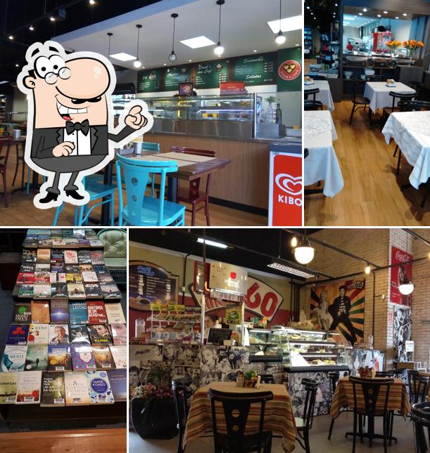 O interior do The Goods - Cafeteria e Livraria