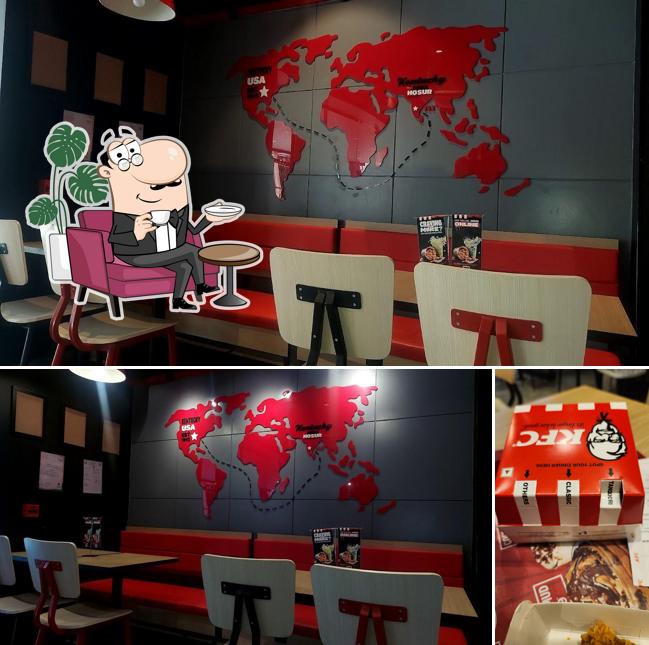 The interior of KFC