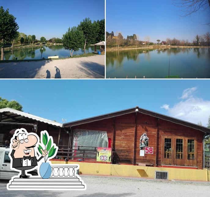 Goditi la vista dall'area esterna di Lago Del Marano - da Lollo - Cucina Romagnola & Family Park