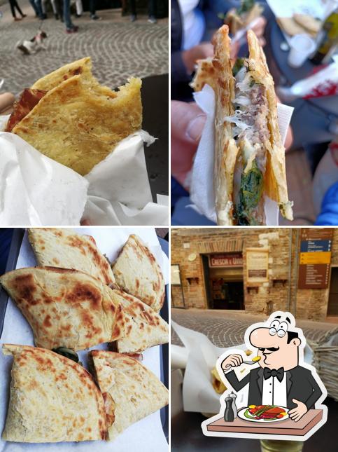 Platos en Il Buco..la Bottega della Pizza e Cresceria... dal 1954