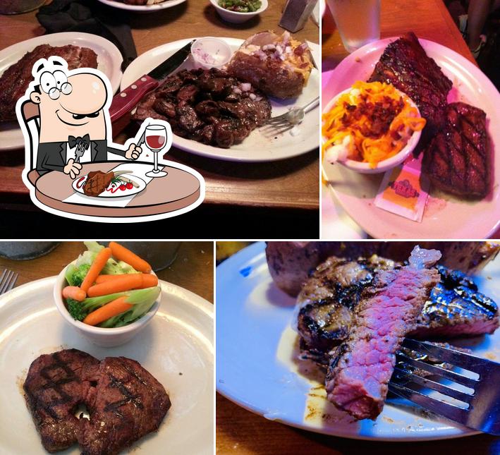 Get meat dishes at Texas Roadhouse