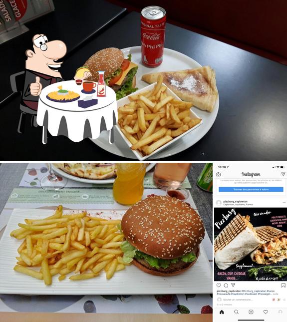 Essayez un hamburger à Pizz'Burg