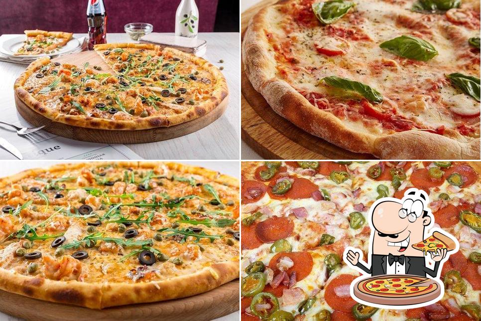 No Giga Pizza, você pode desfrutar de pizza