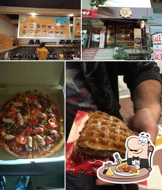 Get pizza at The Belgian Waffle Co