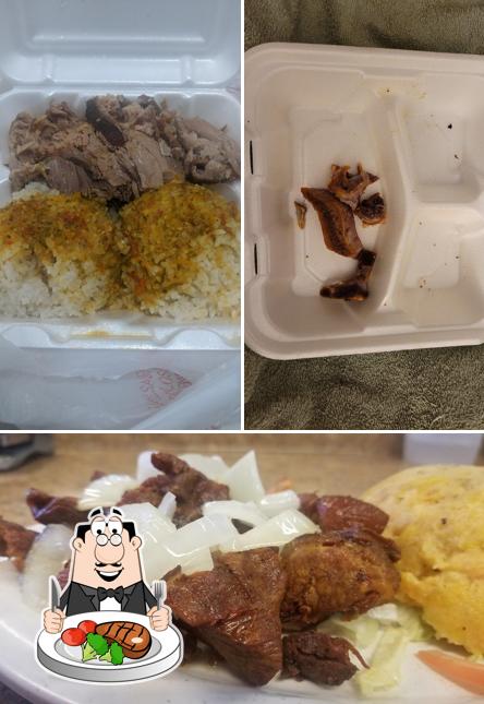 Order meat dishes at El Morro Bakery and Restaurant