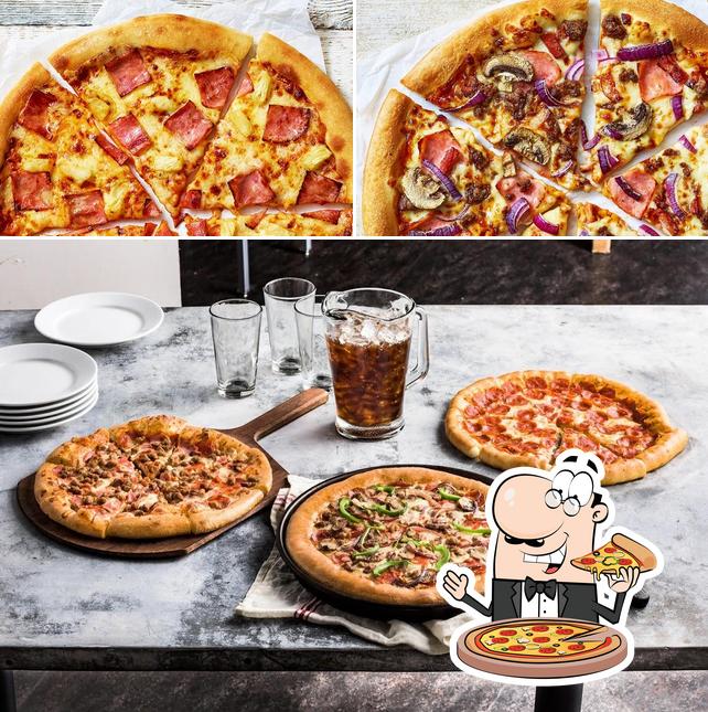 A Pizza Hut, vous pouvez essayer des pizzas