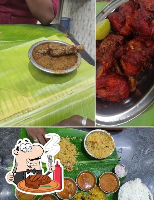 Order meat meals at Madurai Sri Thevar Hotel, Parrys