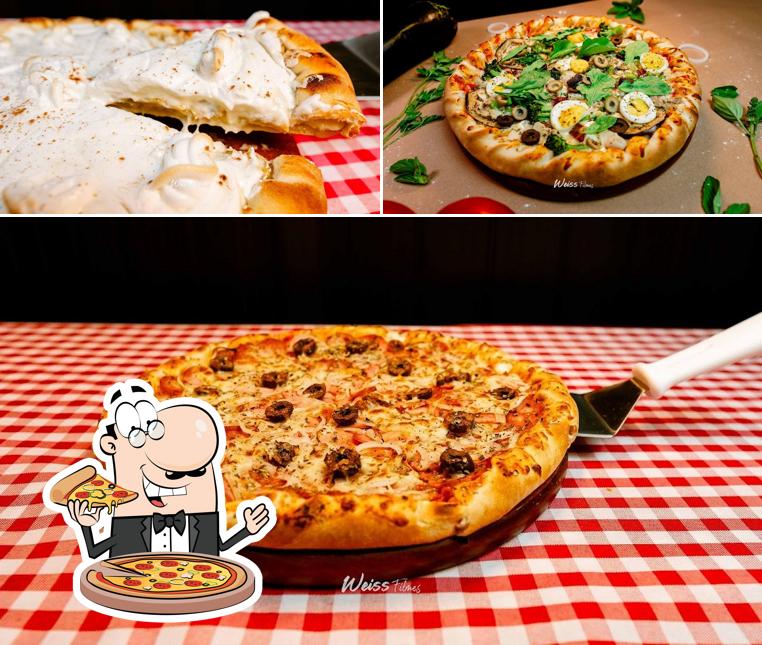 Consiga diferentes tipos de pizza