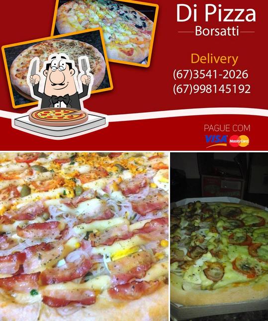 Escolha pizza no Di Pizza Borsatti