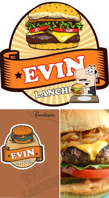 Peça um hambúrguer no EVIN LANCHES