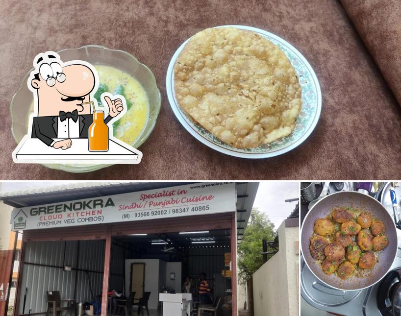 Enjoy a beverage at Greenokra Cloud Kitchen