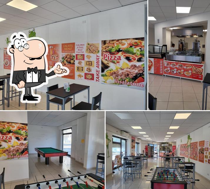 Gli interni di Pizza& Kebab da Rana
