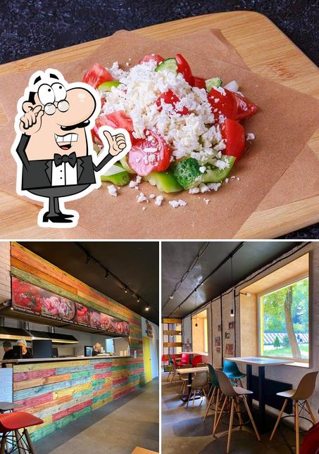 Estas son las fotos que muestran interior y comida en Cevapi Grill