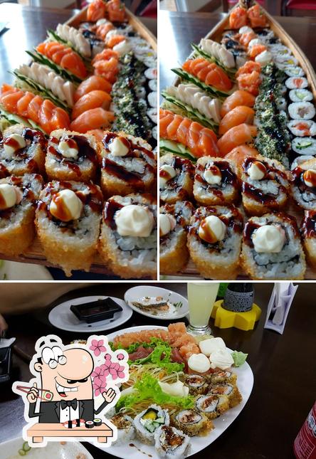 Prove diferentes opções de sushi