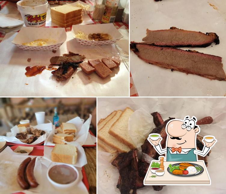 Meals at Rudy's "Country Store" and Bar-B-Q
