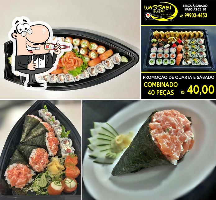 Rolos de sushi são oferecidos por Wassabi Sushi Delivery e Rodízio