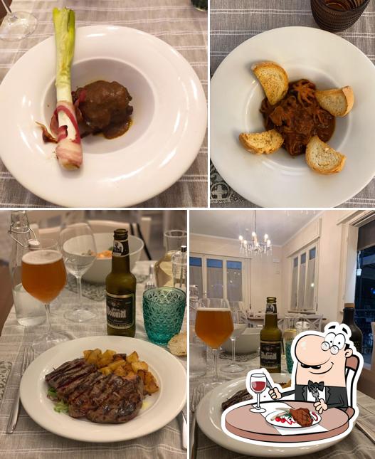 Prueba un plato con carne en Estrò Ristorante Caffetteria