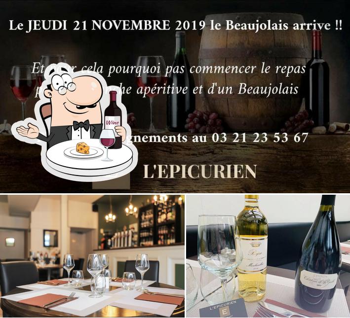It’s nice to enjoy a glass of wine at L'Épicurien